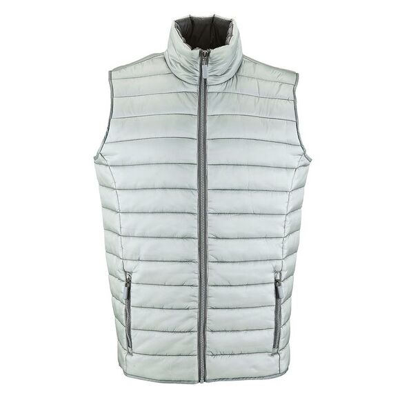 SOLS Mens Wave Padded Water Repellent Bodywarmer/Gilet / Metal Grey - Picture 1 of 5